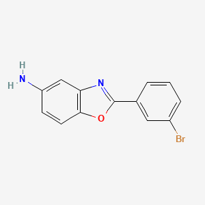 B1331260 2-(3-Bromophenyl)-1,3-benzoxazol-5-amine CAS No. 293737-81-2