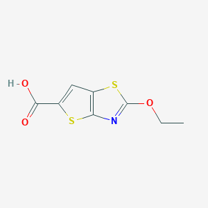 molecular formula C8H7NO3S2 B13312619 2-Ethoxythieno[2,3-d][1,3]thiazole-5-carboxylic acid 