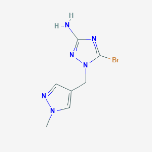 5-Bromo-1-[(1-methyl-1H-pyrazol-4-yl)methyl]-1H-1,2,4-triazol-3-amine