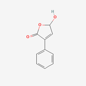 molecular formula C10H8O3 B13312679 5-Hydroxy-3-phenyl-2,5-dihydrofuran-2-one 