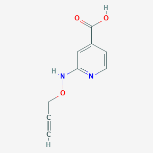 molecular formula C9H8N2O3 B13312711 2-[(Prop-2-yn-1-yloxy)amino]pyridine-4-carboxylic acid 