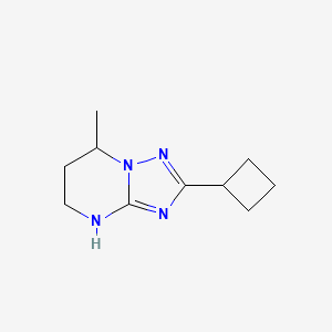 molecular formula C10H16N4 B13312720 2-Cyclobutyl-7-methyl-4H,5H,6H,7H-[1,2,4]triazolo[1,5-a]pyrimidine 