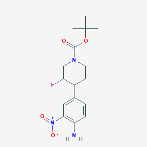 Tert-butyl 4-(4-amino-3-nitrophenyl)-3-fluoropiperidine-1-carboxylate