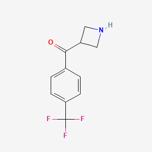 molecular formula C11H10F3NO B13312744 3-[4-(Trifluoromethyl)benzoyl]azetidine 