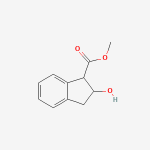 molecular formula C11H12O3 B13312777 Methyl 2-hydroxy-2,3-dihydro-1H-indene-1-carboxylate 