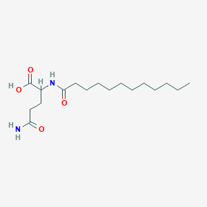 molecular formula C17H32N2O4 B13312796 4-Carbamoyl-2-dodecanamidobutanoic acid 