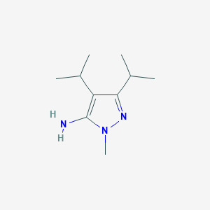 molecular formula C10H19N3 B13312813 1-methyl-3,4-bis(propan-2-yl)-1H-pyrazol-5-amine 