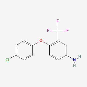 molecular formula C13H9ClF3NO B1331282 4-(4-氯苯氧基)-3-(三氟甲基)苯胺 CAS No. 57688-17-2