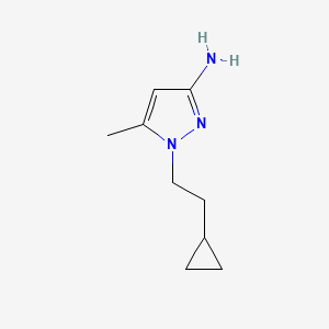 molecular formula C9H15N3 B13312826 1-(2-Cyclopropylethyl)-5-methyl-1H-pyrazol-3-amine 