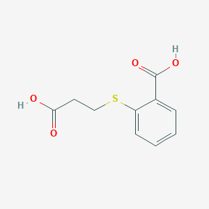molecular formula C10H10O4S B1331283 2-(2-Carboxyethylsulfanyl)benzoic acid CAS No. 41907-42-0