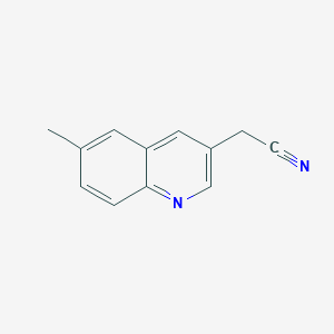 molecular formula C12H10N2 B13312834 2-(6-Methylquinolin-3-yl)acetonitrile 