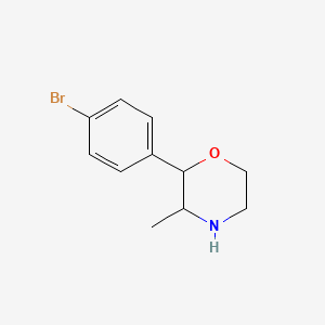 molecular formula C11H14BrNO B13312835 2-(4-Bromophenyl)-3-methylmorpholine 