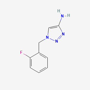 molecular formula C9H9FN4 B13312859 1-(2-Fluorobenzyl)-1h-1,2,3-triazol-4-amine 