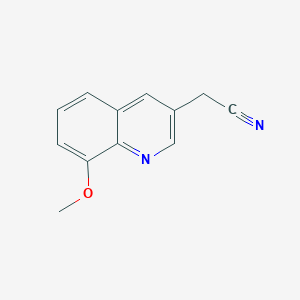 molecular formula C12H10N2O B13312867 2-(8-Methoxyquinolin-3-yl)acetonitrile CAS No. 1421602-00-7