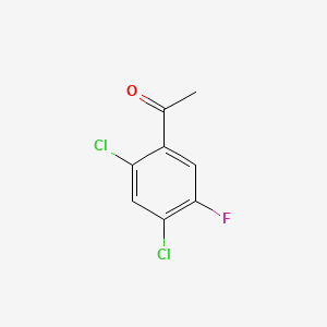 molecular formula C8H5Cl2FO B1331288 2',4'-二氯-5'-氟苯乙酮 CAS No. 704-10-9