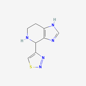 molecular formula C8H9N5S B13312885 4-{3H,4H,5H,6H,7H-imidazo[4,5-c]pyridin-4-yl}-1,2,3-thiadiazole 