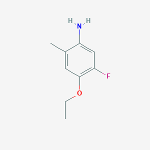 molecular formula C9H12FNO B13312907 4-Ethoxy-5-fluoro-2-methylaniline 