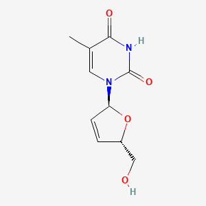 B1331295 1-[(2S,5S)-5-(hydroxymethyl)-2,5-dihydrofuran-2-yl]-5-methylpyrimidine-2,4-dione CAS No. 84414-90-4