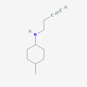 molecular formula C11H19N B13312958 N-(But-3-YN-1-YL)-4-methylcyclohexan-1-amine 