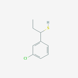 molecular formula C9H11ClS B13312963 1-(3-Chlorophenyl)propane-1-thiol 