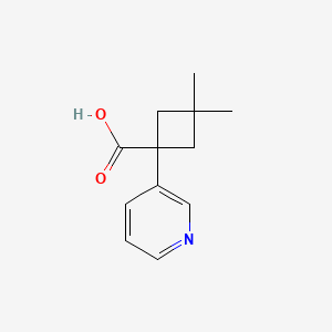 3,3-Dimethyl-1-(pyridin-3-yl)cyclobutane-1-carboxylic acid