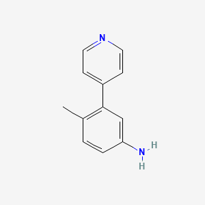 molecular formula C12H12N2 B13312990 4-Methyl-3-(pyridin-4-YL)aniline 