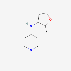 molecular formula C11H22N2O B13312993 1-methyl-N-(2-methyloxolan-3-yl)piperidin-4-amine 