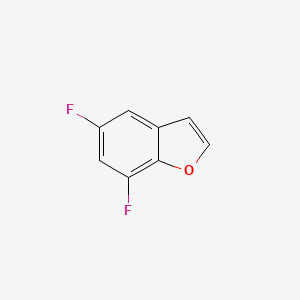 molecular formula C8H4F2O B13313005 5,7-Difluoro-1-benzofuran 