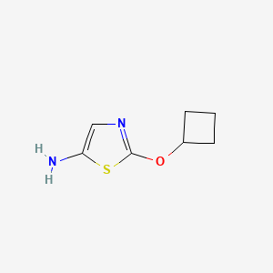 molecular formula C7H10N2OS B13313058 2-Cyclobutoxythiazol-5-amine 