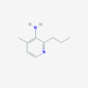 molecular formula C9H14N2 B13313063 4-Methyl-2-propylpyridin-3-amine 