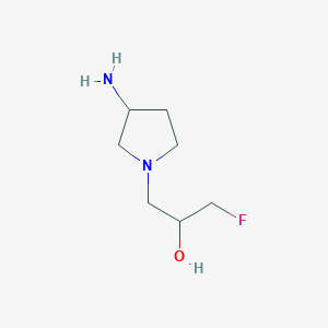 1-(3-Aminopyrrolidin-1-yl)-3-fluoropropan-2-ol