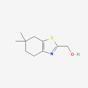 molecular formula C10H15NOS B13313103 (6,6-Dimethyl-4,5,6,7-tetrahydro-1,3-benzothiazol-2-yl)methanol 