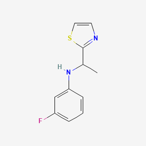 3-fluoro-N-[1-(1,3-thiazol-2-yl)ethyl]aniline