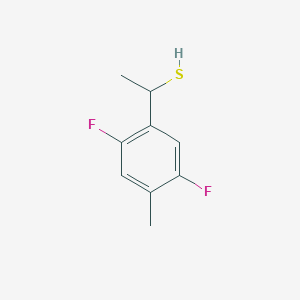 molecular formula C9H10F2S B13313132 1-(2,5-Difluoro-4-methylphenyl)ethane-1-thiol 