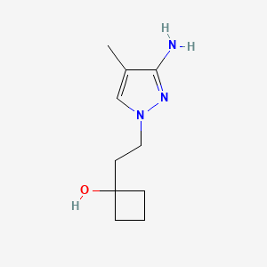 1-[2-(3-Amino-4-methyl-1H-pyrazol-1-yl)ethyl]cyclobutan-1-ol