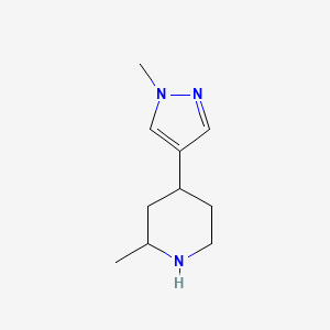 2-Methyl-4-(1-methyl-1H-pyrazol-4-yl)piperidine