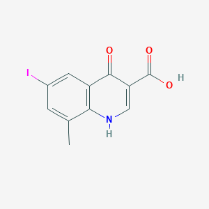 molecular formula C11H8INO3 B1331320 6-Iodo-8-methyl-4-oxo-1,4-dihydroquinoline-3-carboxylic acid CAS No. 773865-48-8