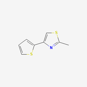 molecular formula C8H7NS2 B1331321 2-甲基-4-(2-噻吩基)-1,3-噻唑 CAS No. 21036-67-9