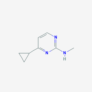 molecular formula C8H11N3 B13313249 4-cyclopropyl-N-methylpyrimidin-2-amine 