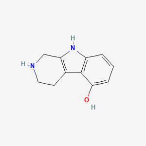 molecular formula C11H12N2O B13313262 1H-Pyrido[3,4-b]indol-5-ol, 2,3,4,9-tetrahydro- CAS No. 83789-01-9