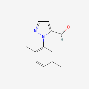 molecular formula C12H12N2O B13313269 1-(2,5-Dimethylphenyl)-1H-pyrazole-5-carbaldehyde 