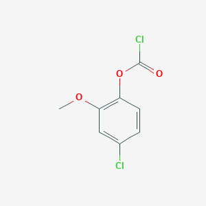 molecular formula C8H6Cl2O3 B13313280 4-Chloro-2-methoxyphenyl chloroformate 