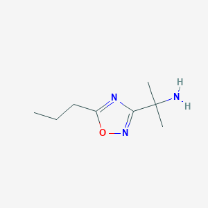 2-(5-Propyl-1,2,4-oxadiazol-3-yl)propan-2-amine