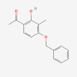 molecular formula C16H16O3 B1331336 4'-苄氧基-2'-羟基-3'-甲基苯乙酮 CAS No. 73640-74-1