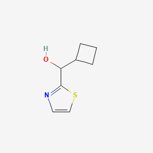 molecular formula C8H11NOS B13313440 Cyclobutyl(1,3-thiazol-2-yl)methanol 