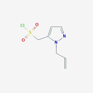 molecular formula C7H9ClN2O2S B13313455 [1-(Prop-2-en-1-yl)-1H-pyrazol-5-yl]methanesulfonyl chloride 