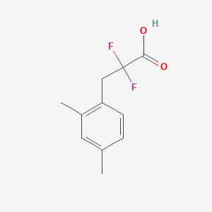 molecular formula C11H12F2O2 B13313465 3-(2,4-Dimethylphenyl)-2,2-difluoropropanoic acid 