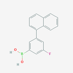 molecular formula C16H12BFO2 B13313494 (3-Fluoro-5-(naphthalen-1-yl)phenyl)boronic acid 