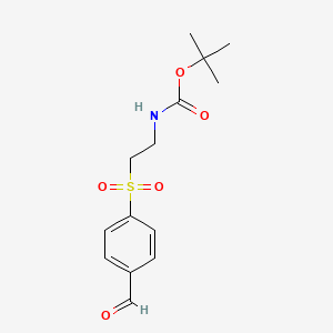 tert-Butyl N-[2-(4-formylbenzenesulfonyl)ethyl]carbamate