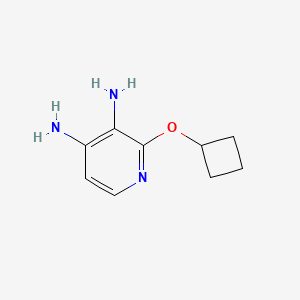 molecular formula C9H13N3O B13313519 2-Cyclobutoxypyridine-3,4-diamine 